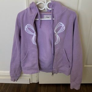 aritzia tna pacific hoodie zip up purple